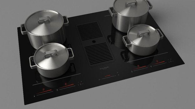 Варочная панель с встроенной вытяжкой Fulgor Milano FCLHD 8041 HID TS BK2 (preview 7)