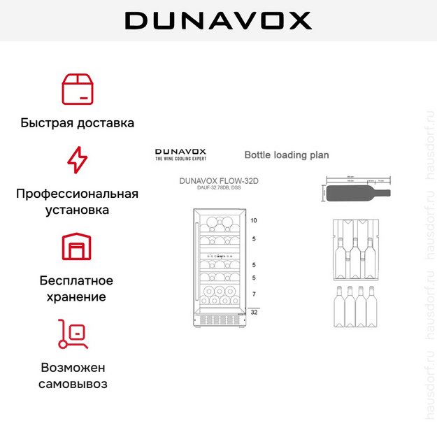 Встраиваемый винный шкаф Dunavox DAUF-32.78DC (preview 5)