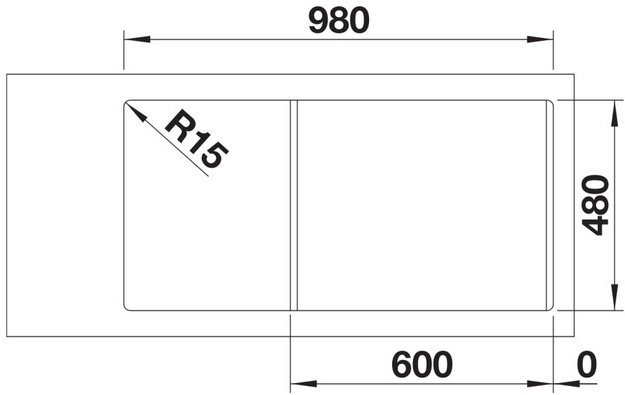 Мойка BLANCO LEGRA 6 S Silgranit черный (preview 3)
