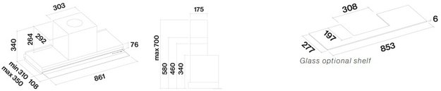 Встраиваемая вытяжка Falmec VIRGOLA NO-DROP TOUCH 90 BLACK (preview 7)