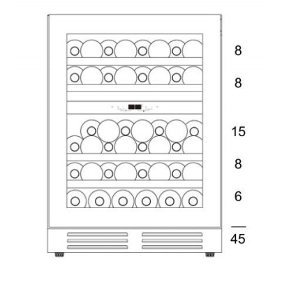 Винный шкаф Dunavox DAU-45.125DB.TO (preview 3)