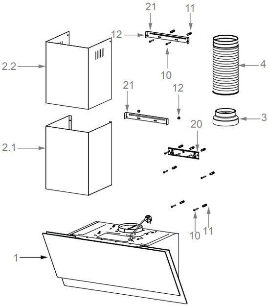 Вытяжка Pando P-725/90 CR.NEGRO 850 (preview 4)