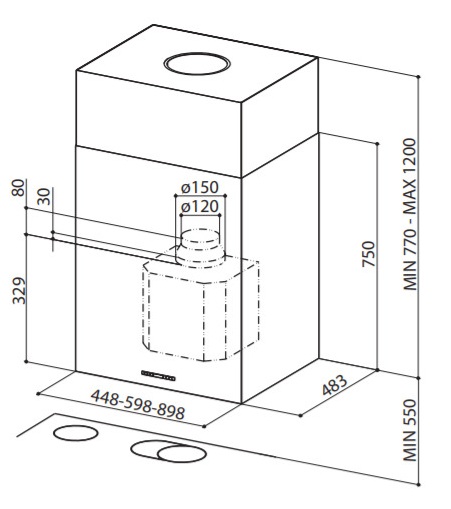Вытяжка Faber CUBIA IS.GLOSS PLUS EV8 WH A60 (preview 4)