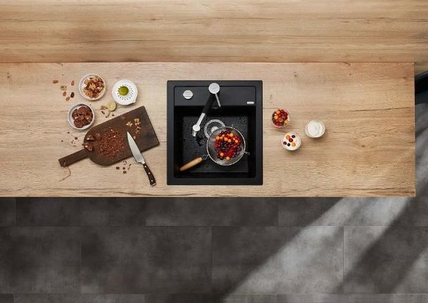 Мойка BLANCO DALAGO 45 Silgranit черный, клапан-автомат (preview 4)