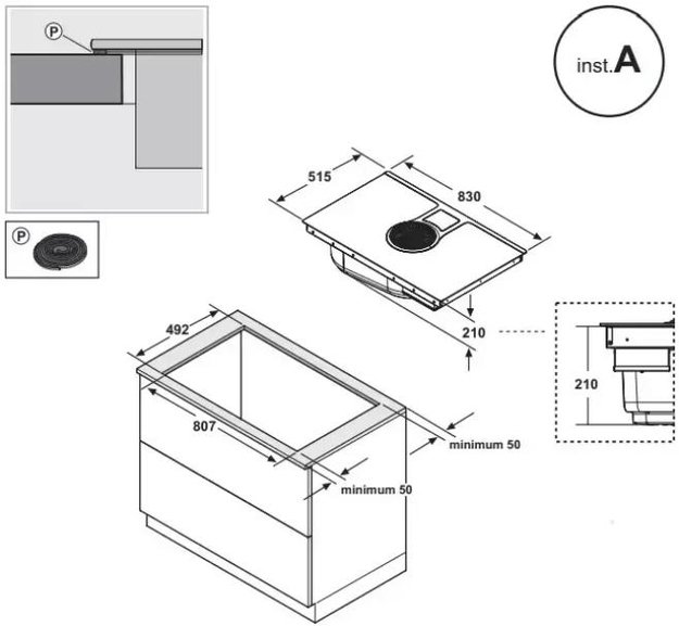 Варочная панель с вытяжкой Elica NIKOLATESLA SWITCH WH/F/83 (preview 7)