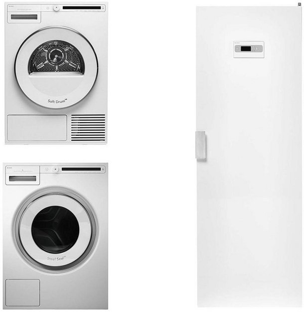 Asko Classic 13 (стиральная машина W2084.W/3 + сушильная машина T208C.W + сушильный шкаф DC7774 V.W) (preview 1)