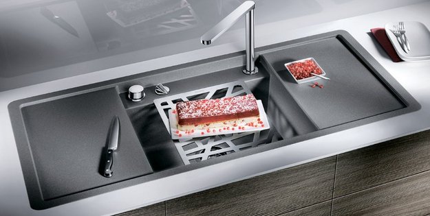 Мойка Blanco ALAROS 6S (с черной доской) SILGRANIT клапан-автомат InFino® алюметаллик (фото 2) Мойка Blanco ALAROS 6S (с черной доской) SILGRANIT клапан-автомат InFino® алюметаллик (preview 2)