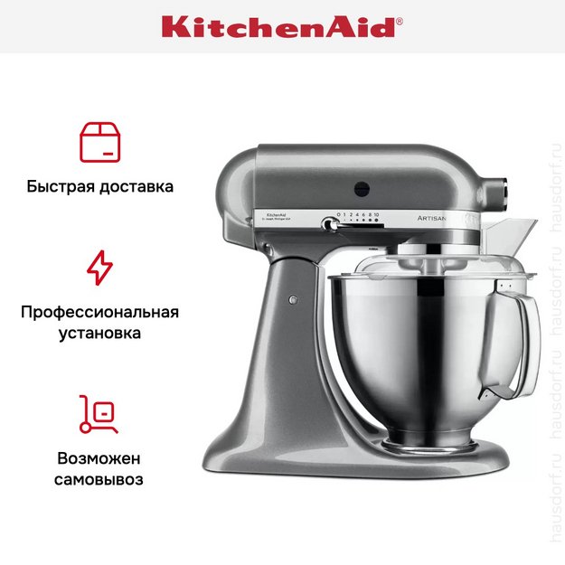 Планетарный миксер KitchenAid 5KSM185PSEMS (preview 5)