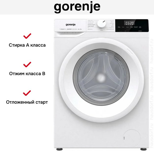 Стирально-сушильная машина Gorenje W3D2A854ADS/R (preview 8)