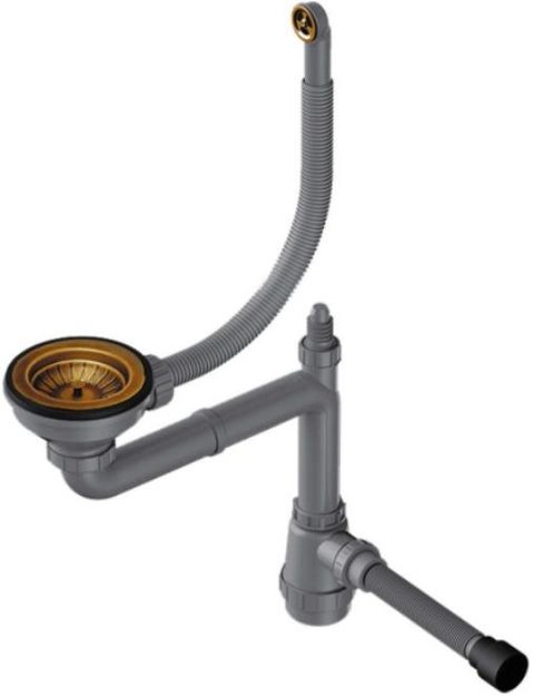 Арматура для одночашевых моек с круглым переливом Omoikiri WK-1-CL-R AB (preview 1)