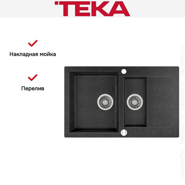 Мойка Teka Clivo 60 B-TQ Black metallic (preview 5)