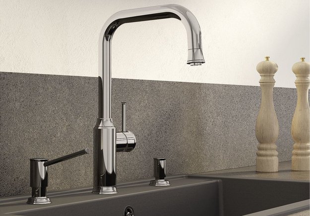 Дозатор для жидкого мыла Blanco LIVIA 521293 манган (фото 2) Дозатор для жидкого мыла Blanco LIVIA 521293 манган (preview 2)