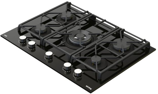 Газовая стеклянная варочная панель Korting HGG 7987 CTN FLC (preview 3)