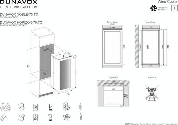 Встраиваемый винный шкаф Dunavox DVH-70.185DC.TO (preview 10)