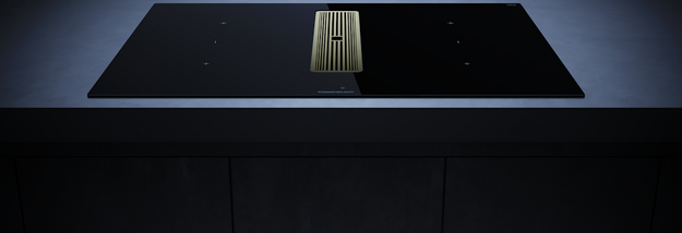 Индукционная варочная панель с вытяжкой Kuppersbusch KMI 8350.0 SR Gold (preview 2)