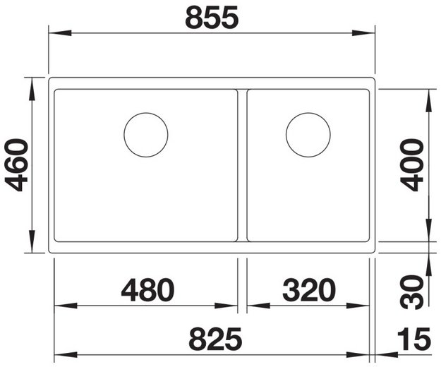 Мойка BLANCO SUBLINE 480/320-U Silgranit кофе (фото 3) Мойка BLANCO SUBLINE 480/320-U Silgranit кофе (preview 3)