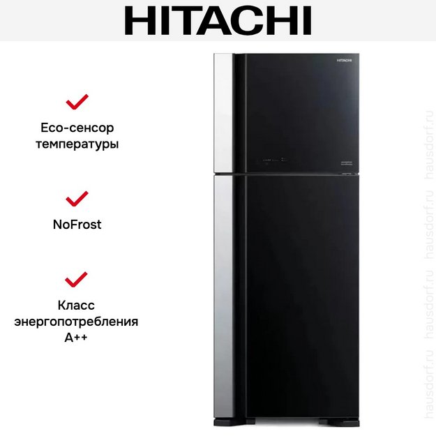 Холодильник Hitachi HRTN7489DFGBKCS (preview 3)