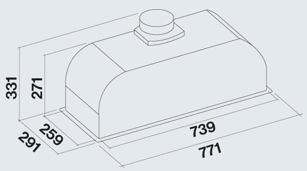 Встраиваемая вытяжка Falmec Gruppo Incasso murano 70 IX (800) ECP (preview 3)