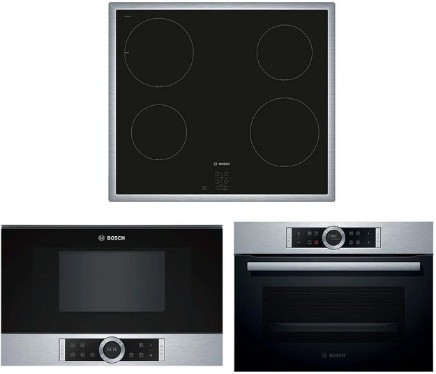 Bosch (духовой шкаф CBG675BS3 + варочная панель PUG64RAA5E + микроволновая печь BEL634GS1) (preview 1)