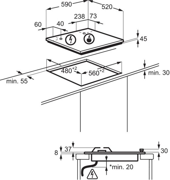 Варочная панель Electrolux KGG64362S (preview 6)