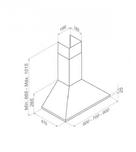 Вытяжка Pando P-221/90 IX 730 E.C.S. 230/50 (preview 3)