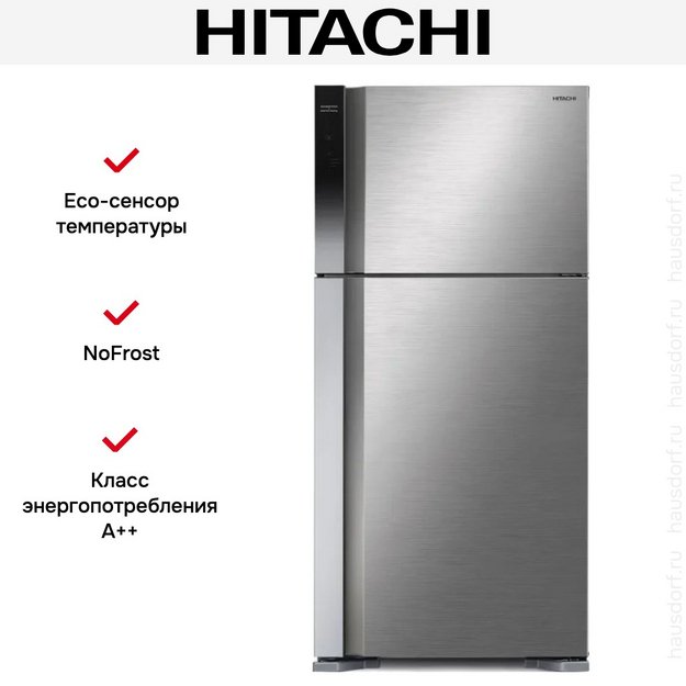 Холодильник Hitachi R-V 660 PUC7-1 BSL (preview 3)