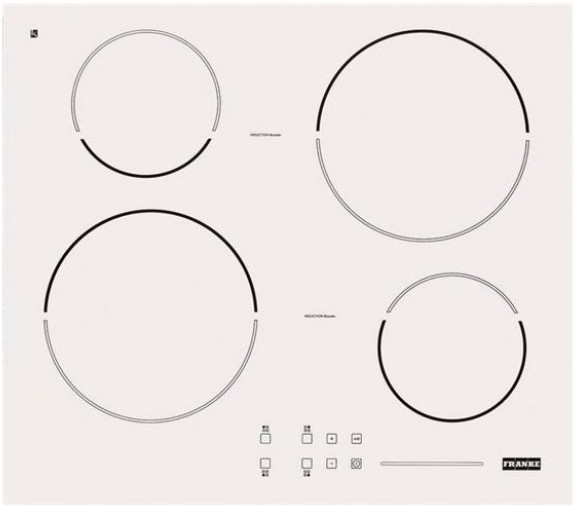 Независимая индукционная  варочная панель Franke FH 604-1W 4I T PWL WH (preview 1)