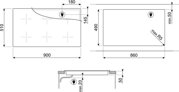 Варочная панель Smeg SIM3964N (preview 5)