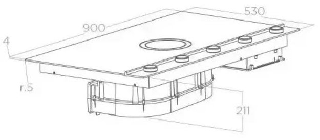 Варочная панель с вытяжкой Elica NIKOLATESLA UNPLUGGED BL/A/90 (preview 7)