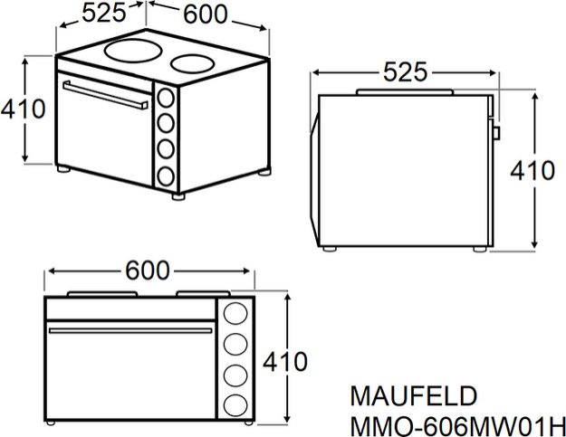 Мини-печь Maunfeld MMO-606MW01H (preview 9)