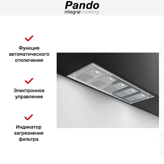 Встраиваемая вытяжка Pando GTI/725 INOX V.1050 ECO SEC PLUS (preview 6)