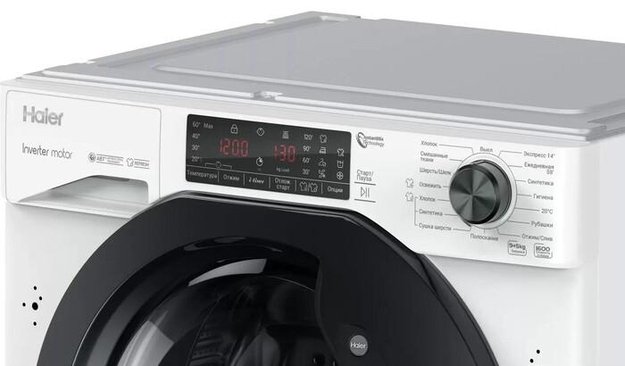 Встраиваемая стиральная машина с сушкой Haier HWDQ90B416FWB-RU (preview 4)