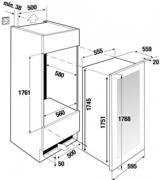Встраиваемый холодильник для вина Kuppersbusch FWK 8850.0 S8 (preview 4)