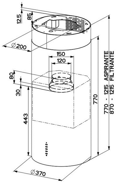 Вытяжка Faber CYLINDRA ISOLA PLUS WH GLOSS A37 (preview 5)