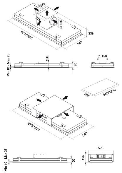 Встраиваемая вытяжка FALMEC STELLA PLUS IS.120 WHITE (preview 3)