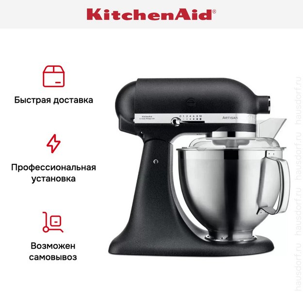Планетарный миксер KitchenAid 5KSM185PSEBK (preview 6)