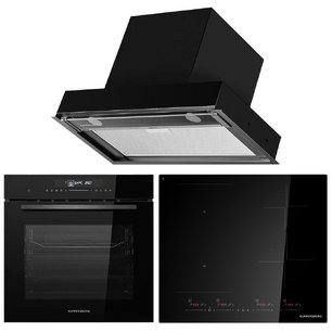 Kuppersberg (варочная панель ICI 616 + духовой шкаф HT 613 Black + вытяжка NANCY 60 Black) фото в Екатеринбурге