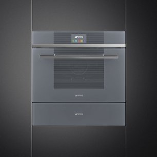 Компактный духовой шкаф с пароваркой Smeg SF4104VCS фото 2 в Екатеринбурге