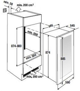 Встраиваемый холодильник для охлаждения вина Kuppersbusch FWK 2800.0 S8 фото 4 в Екатеринбурге