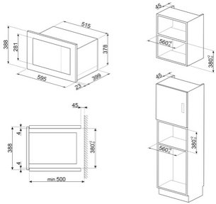 Встраиваемая микроволновая печь Smeg FMI025B3 фото 2 в Екатеринбурге