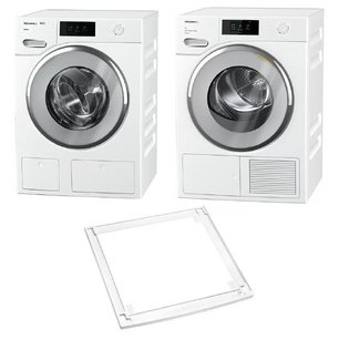Miele White Edition (стиральная машина WWV980WPS + сушильная машина TWV780WP + монтажный элемент WTV502) фото в Екатеринбурге