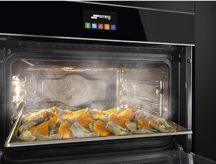 Духовой шкаф комбинированный с пароваркой Smeg SF4604PVCNX1 фото 2 в Екатеринбурге