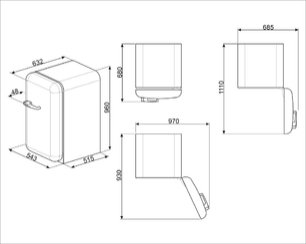 Холодильник Smeg FAB10RRD2 фото 3 в Екатеринбурге