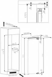 Встраиваемый холодильник KitchenAid KCBNS 18602 фото 2 в Екатеринбурге