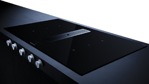 Индукционная варочная поверхность с вытяжкой Kuppersbusch с ручками из нержавеющей стали KMI 9850.1 SR-E Stainless steel фото 3 в Екатеринбурге