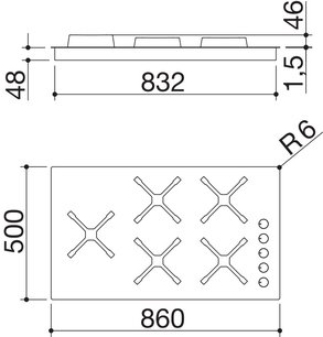 Газовая варочная панель Баразза 1PSPF95 фото 4 в Екатеринбурге Газовая варочная панель Barazza 1PSPF95 фото 4 в Екатеринбурге