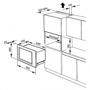 Микроволновая печь Smeg FME24B-2 фото 2 в Екатеринбурге