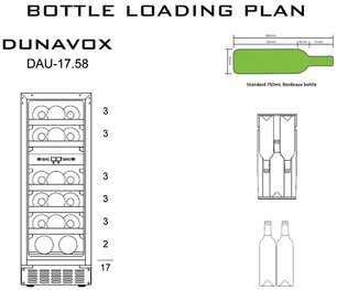 Винный шкаф Dunavox DAU-17.58DB фото 4 в Екатеринбурге
