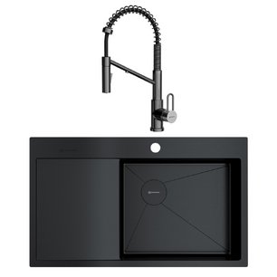 Omoikiri (мойка AKISAME 86 SIDE GB-R + смеситель MIKAWA 2 PLUS-SB GB) фото в Екатеринбурге