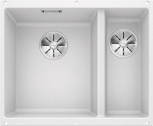 Мойка BLANCO SUBLINE 340/160-U Silgranit белый, чаша слева